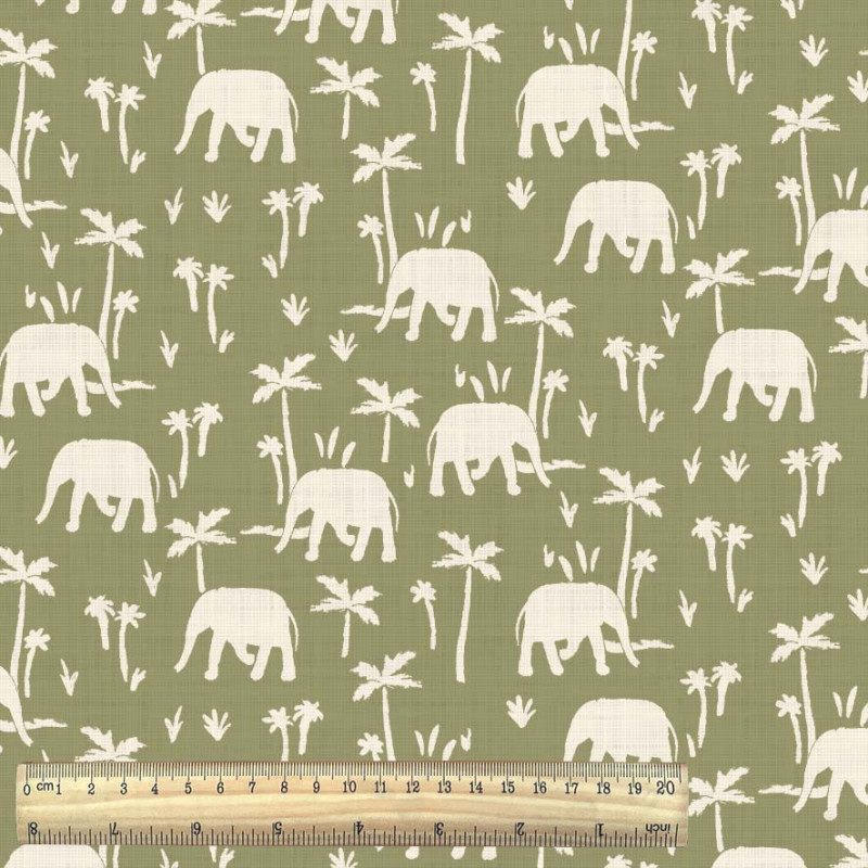 Printed Cotton NAMIBE Almond / Ecru
